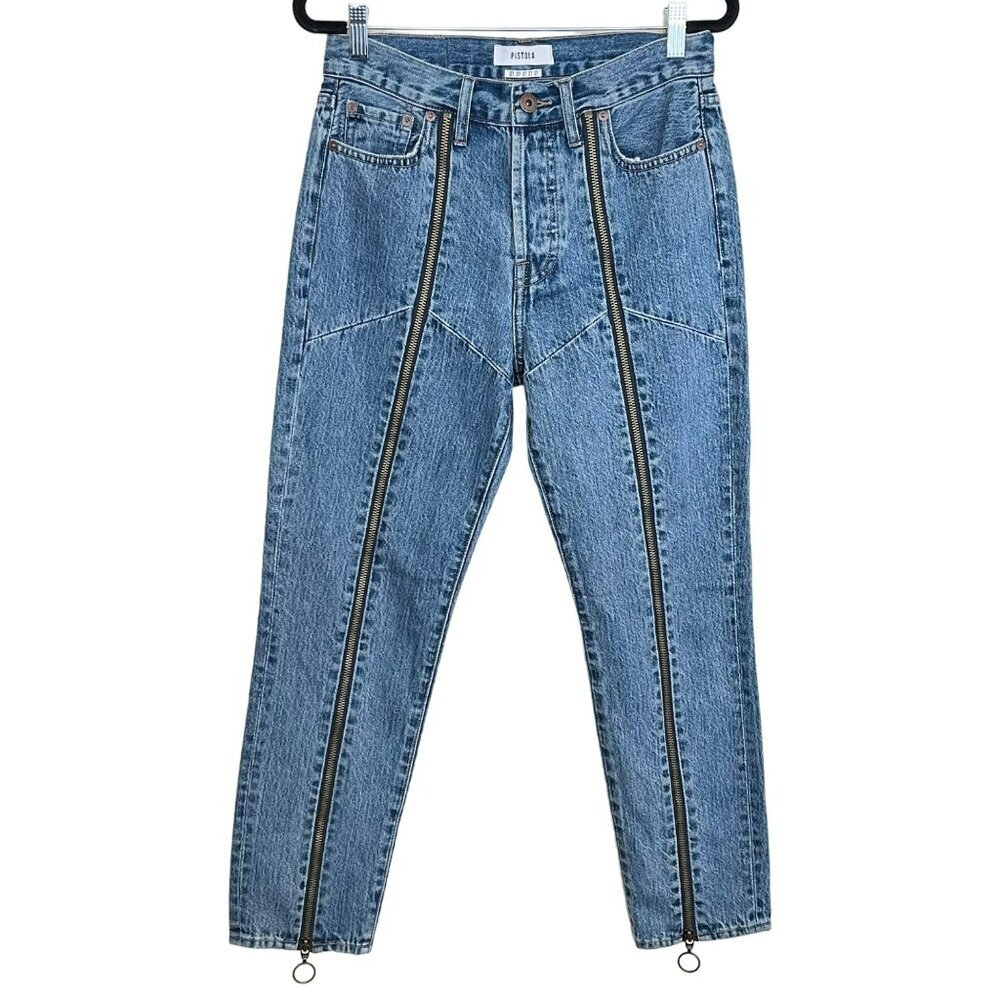 Pistola Denim Size 27 Nico Mom High Rise Full Length Zipper Jeans NWT